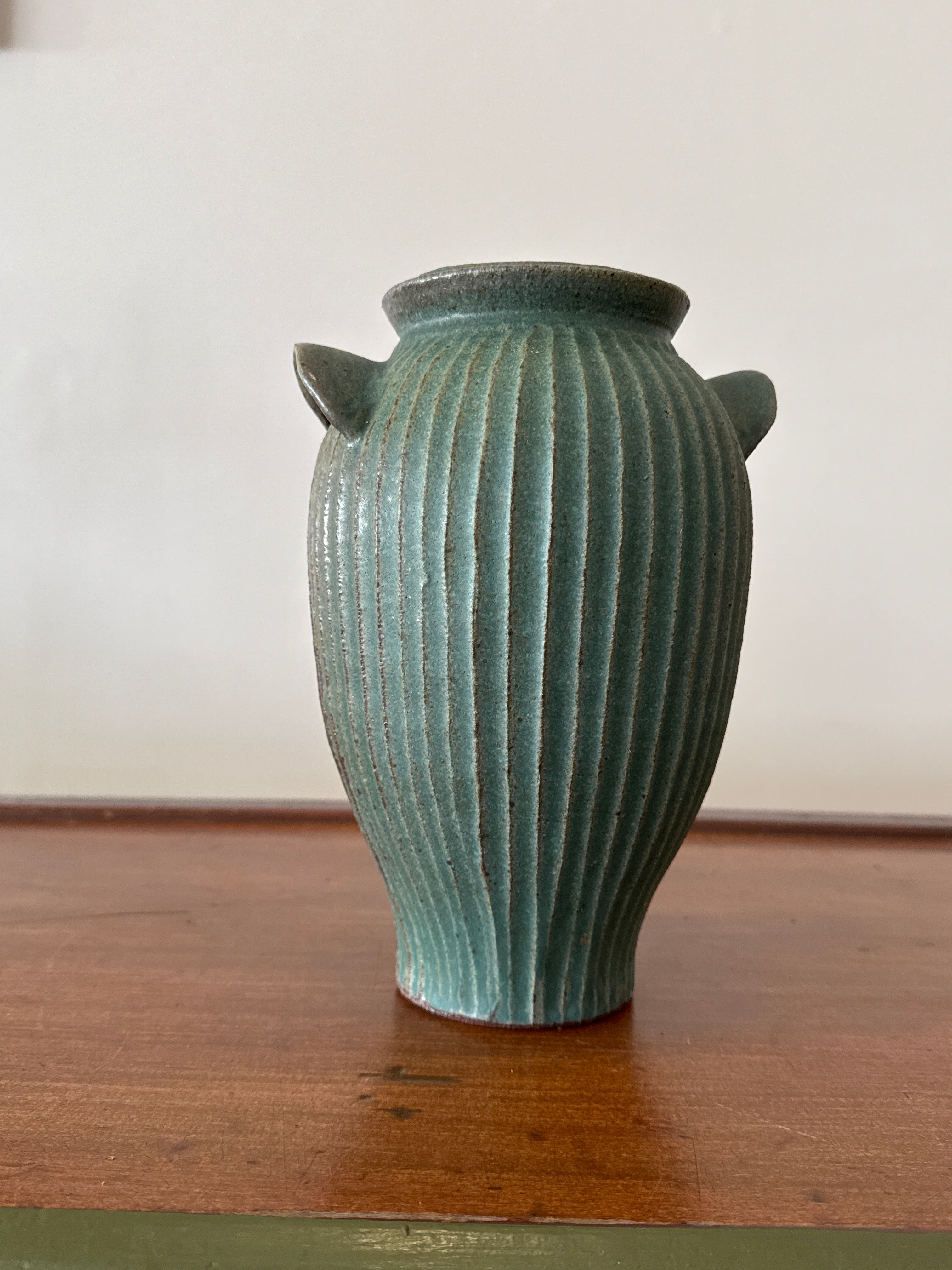Green Vase with Ears