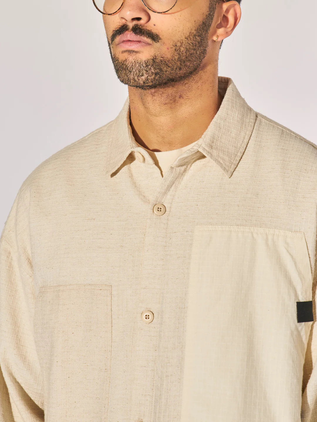 MS-109 Research Shirt in Earth White Strata
