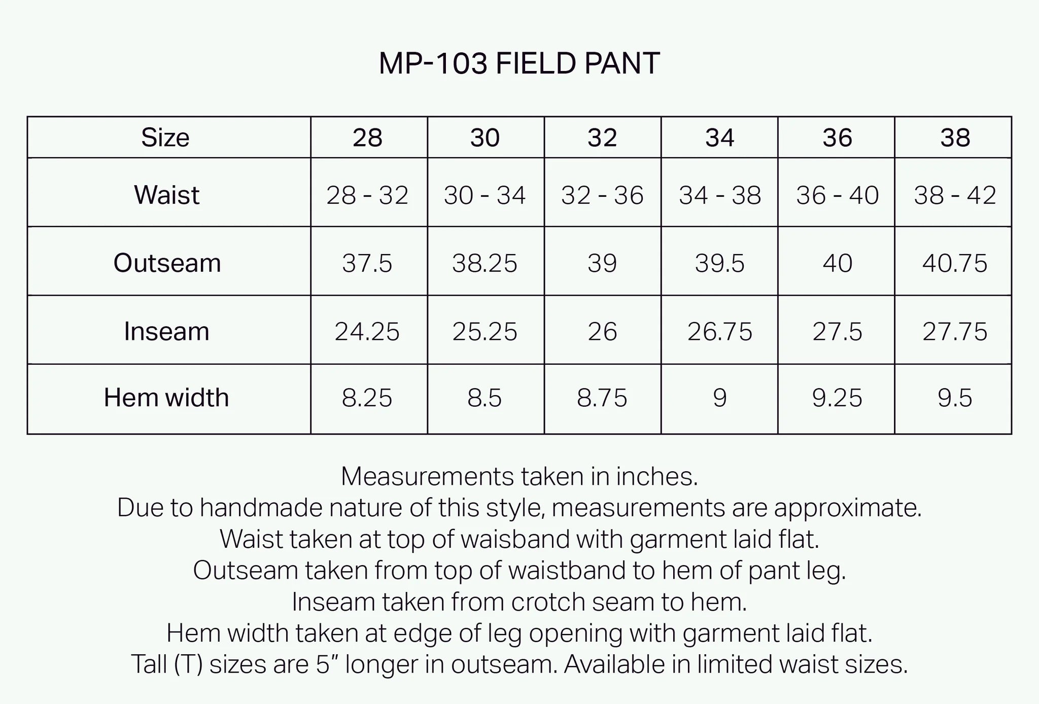 MP-103 Field Pant in Walnut