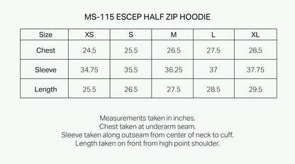 MS-115 ESCEP Half Zip Hoodie in Mohave