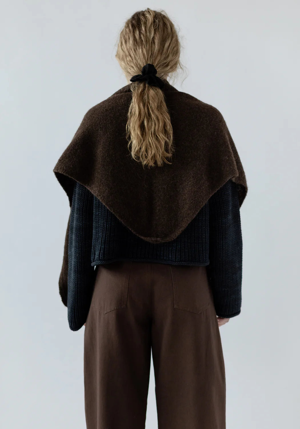 Felted Shawl Scarf in Baby Alpaca