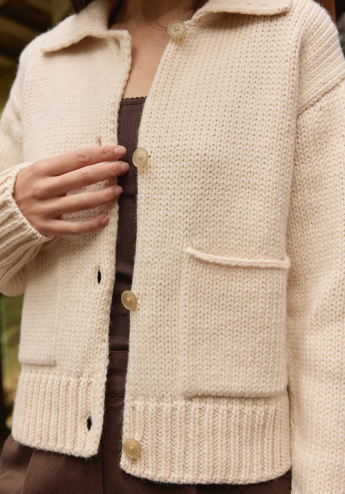 FIRST RITE | Collard Coat in Natural