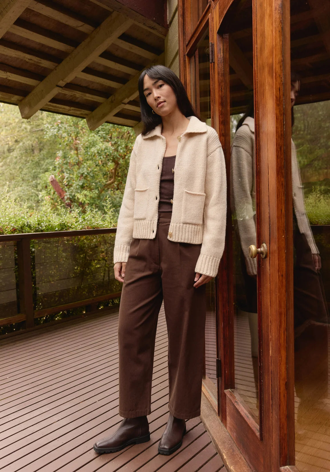 FIRST RITE | Collard Coat in Natural
