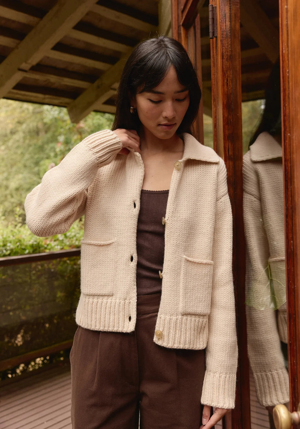 FIRST RITE | Collard Coat in Natural