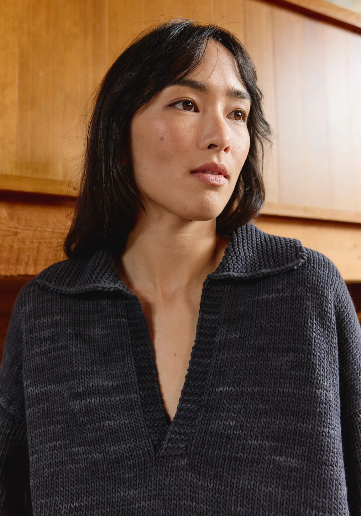 FIRST RITE | Collard Pullover in Midnight