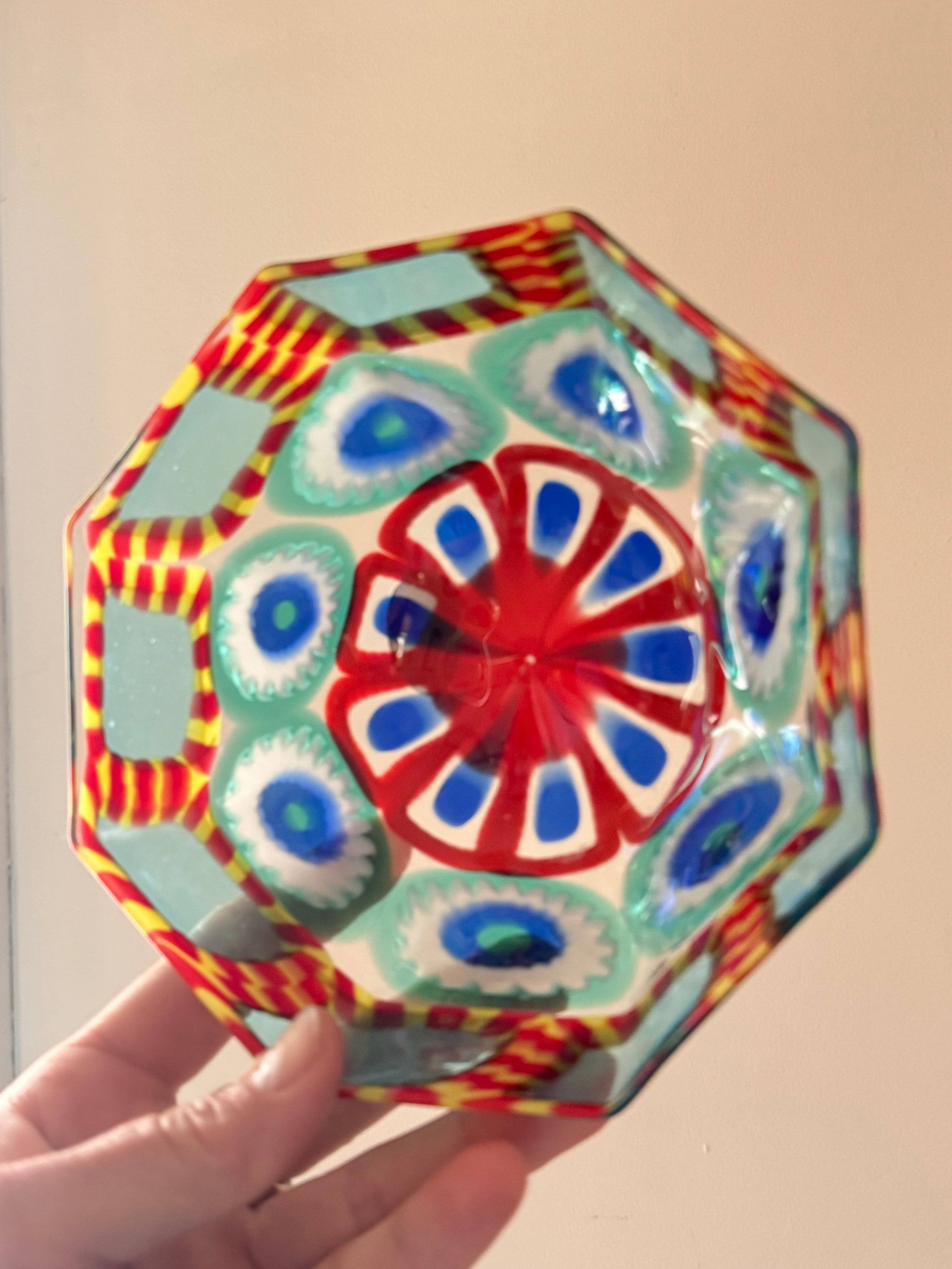 Eli Ventri D'Arte Art Glass Candy Dish