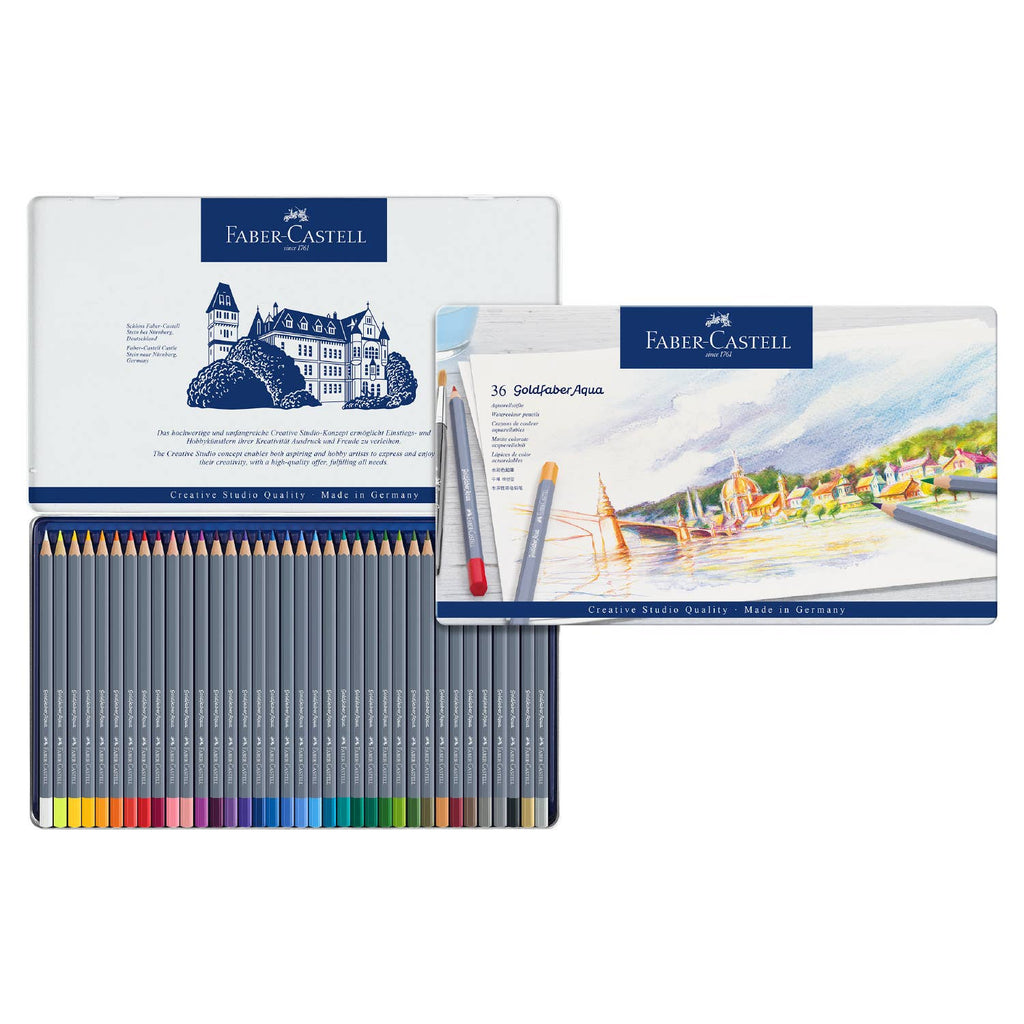 Goldfaber Aqua Watercolor Pencils, Tin of 36