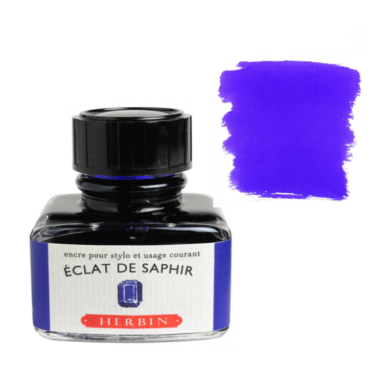 Herbin Fountain Pen Ink- Eclat de Saphir (Sapphire)