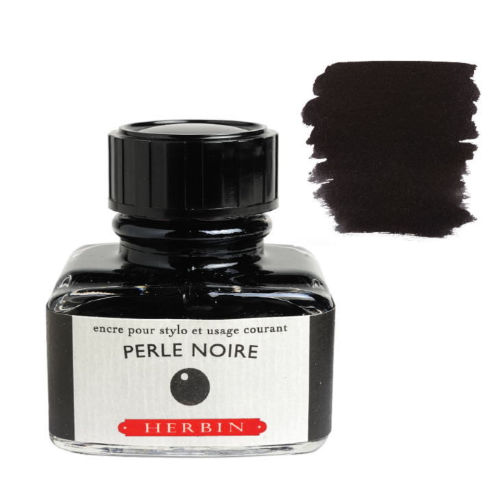 Herbin Fountain Pen Ink - Perle Noir (Black Pearl)