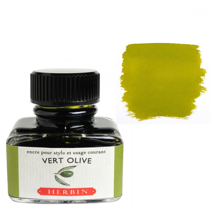 Herbin Fountain Pen Ink - Vert Olive (Olive Green)