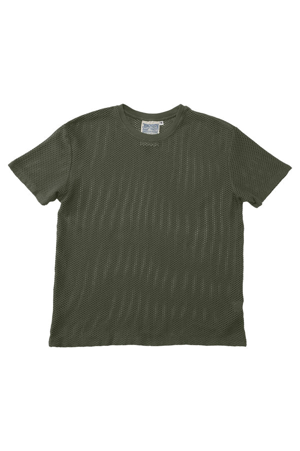 Highline Mesh Tee in Olive Green