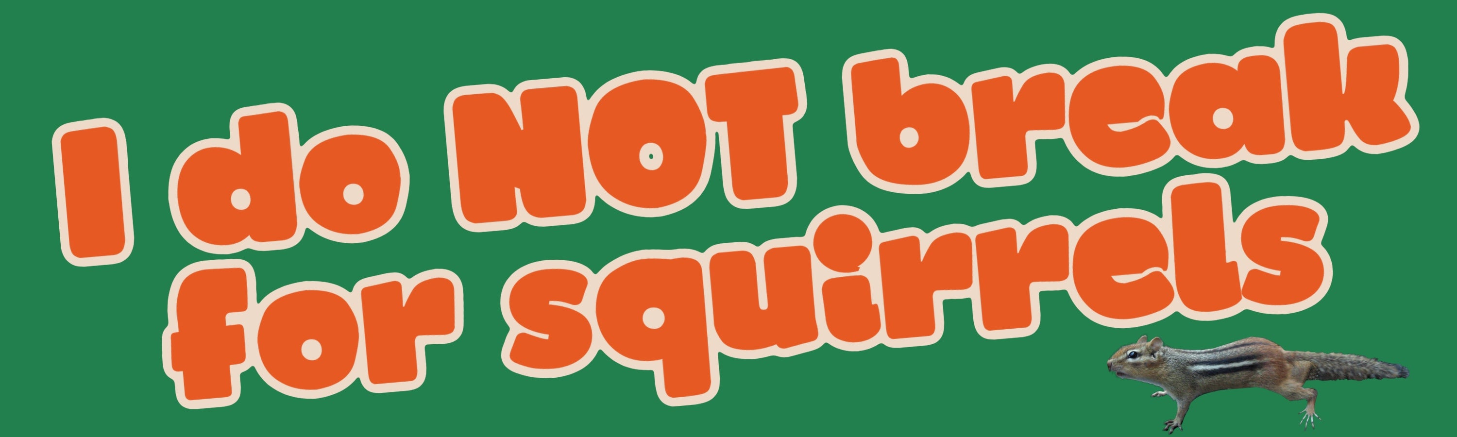 I do NOT Break for Squirrels by Working Loose