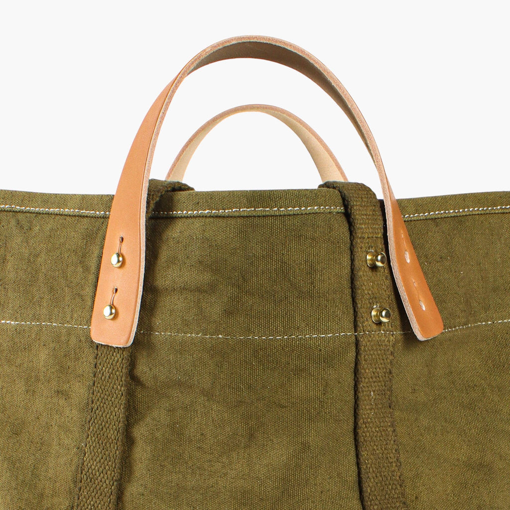 Small East West Tote in Olive