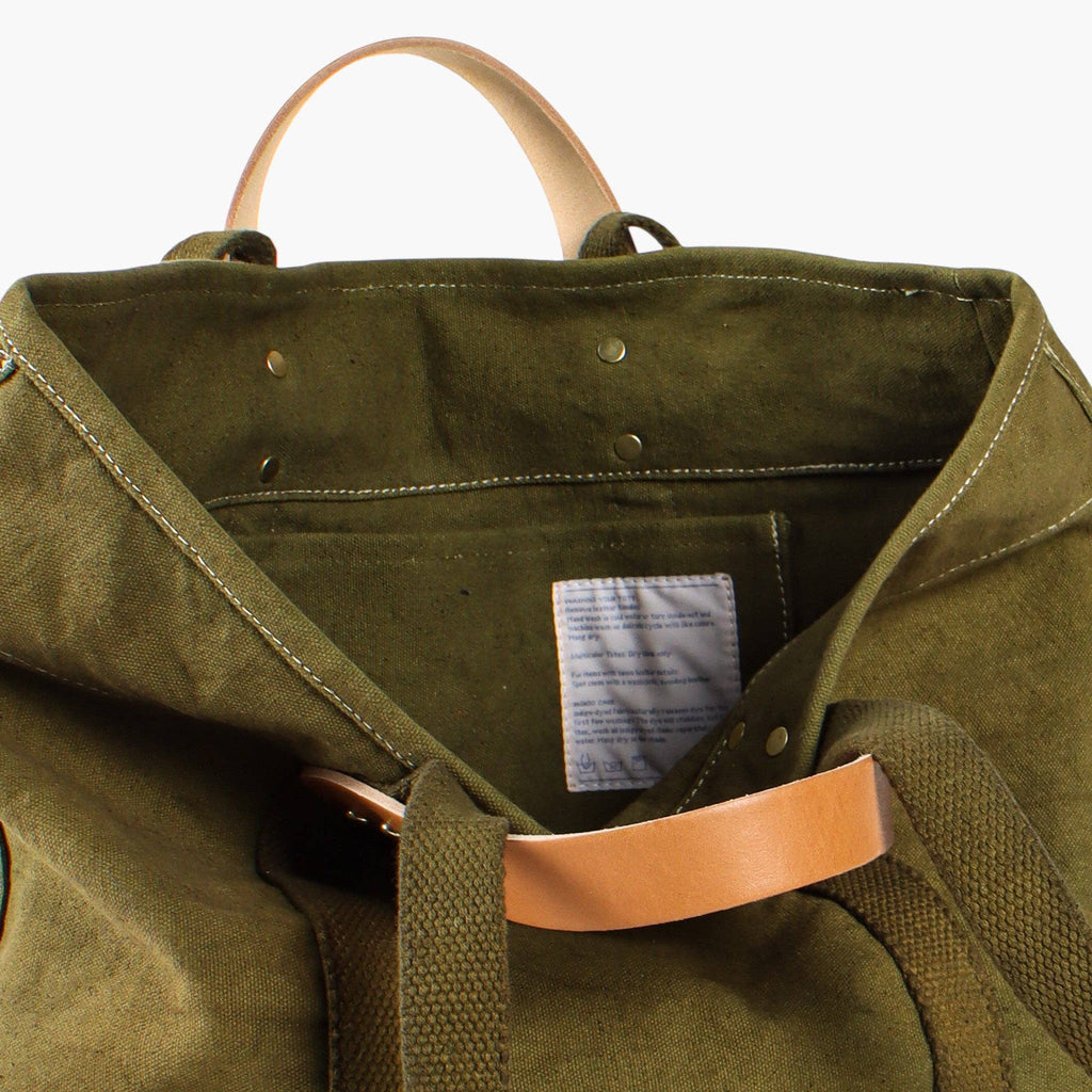 Small East West Tote in Olive