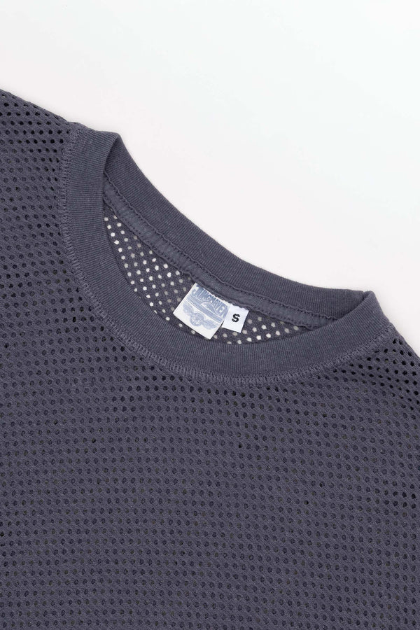 JUNGMAVEN | Incline Mesh Long Sleeve Tee in Diesel Grey