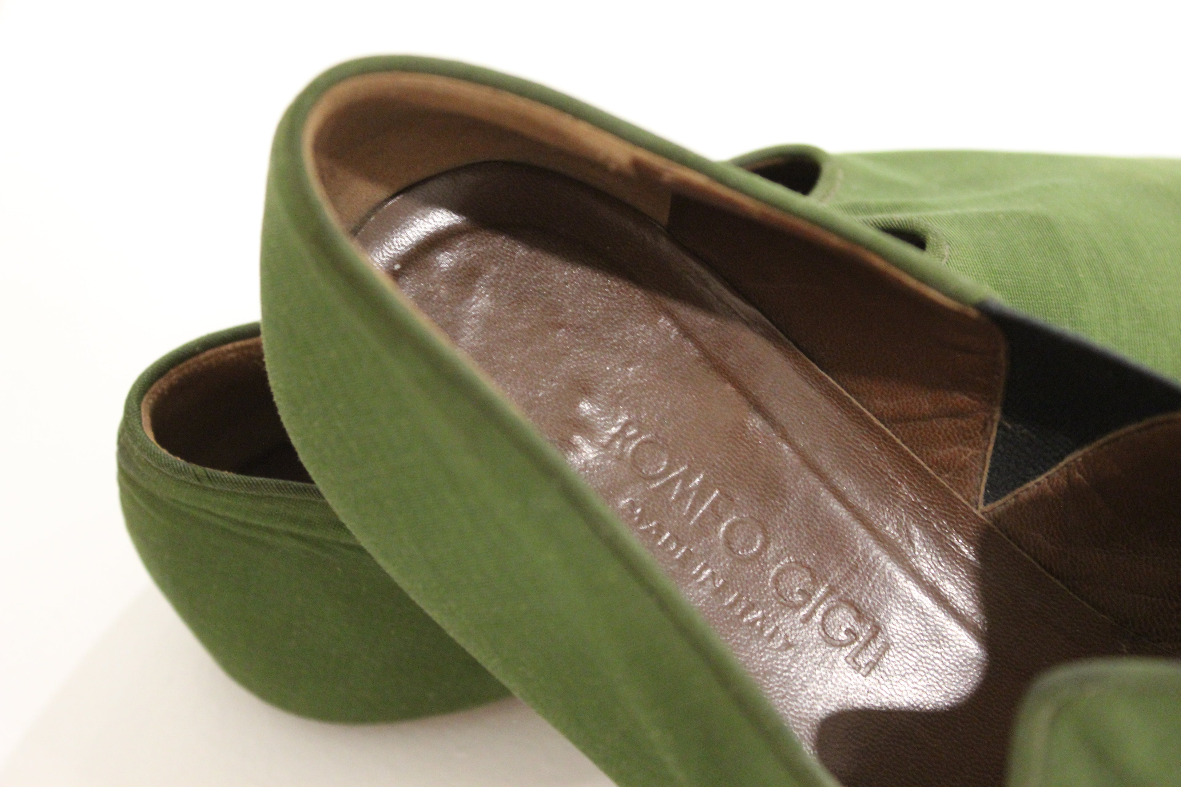 Green Taffeta Shoes by Romeo Gigli 1988 - 1992