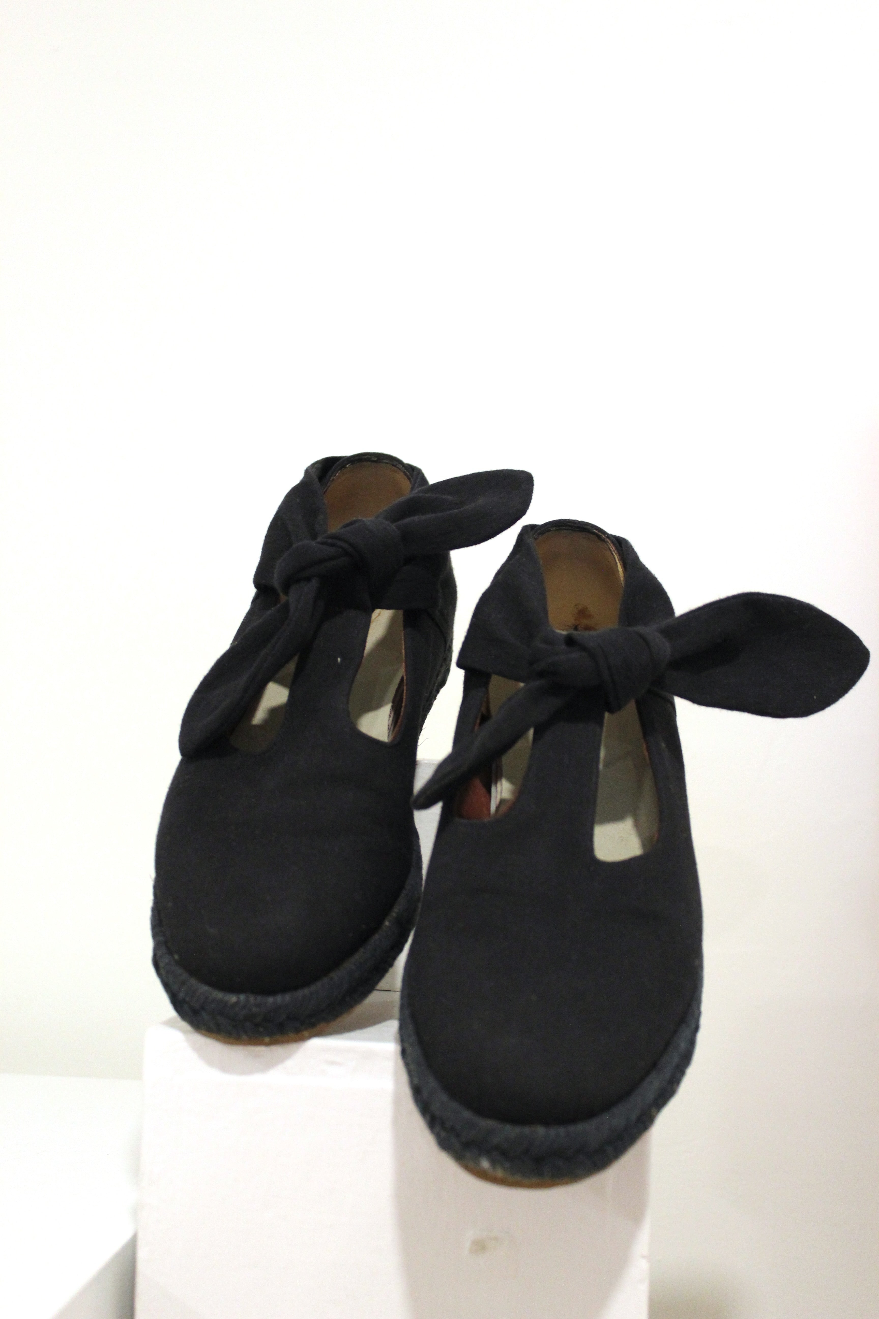 Black Canvas Shoes by Romeo Gigli 1988 - 1992