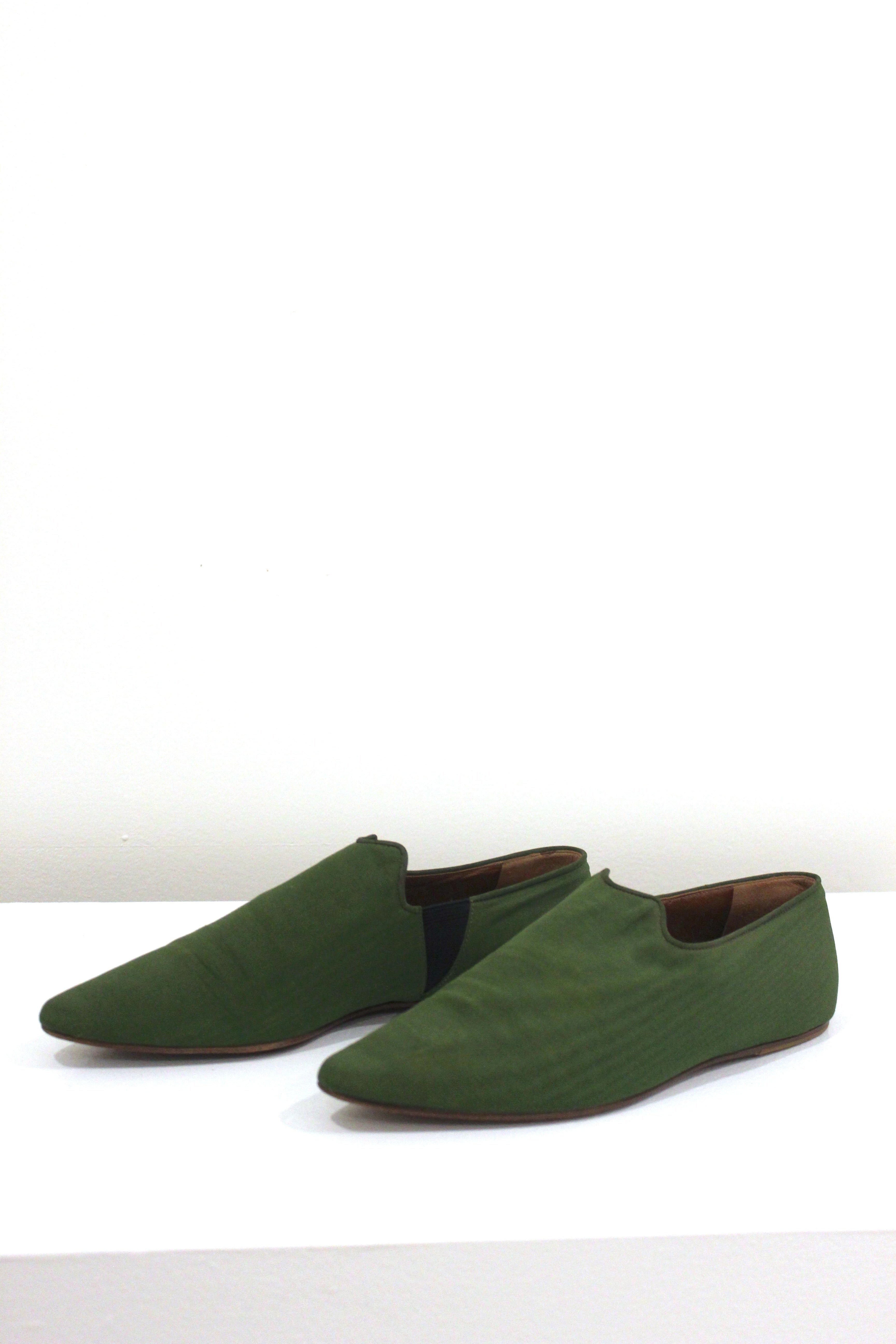 Green Taffeta Shoes by Romeo Gigli 1988 - 1992