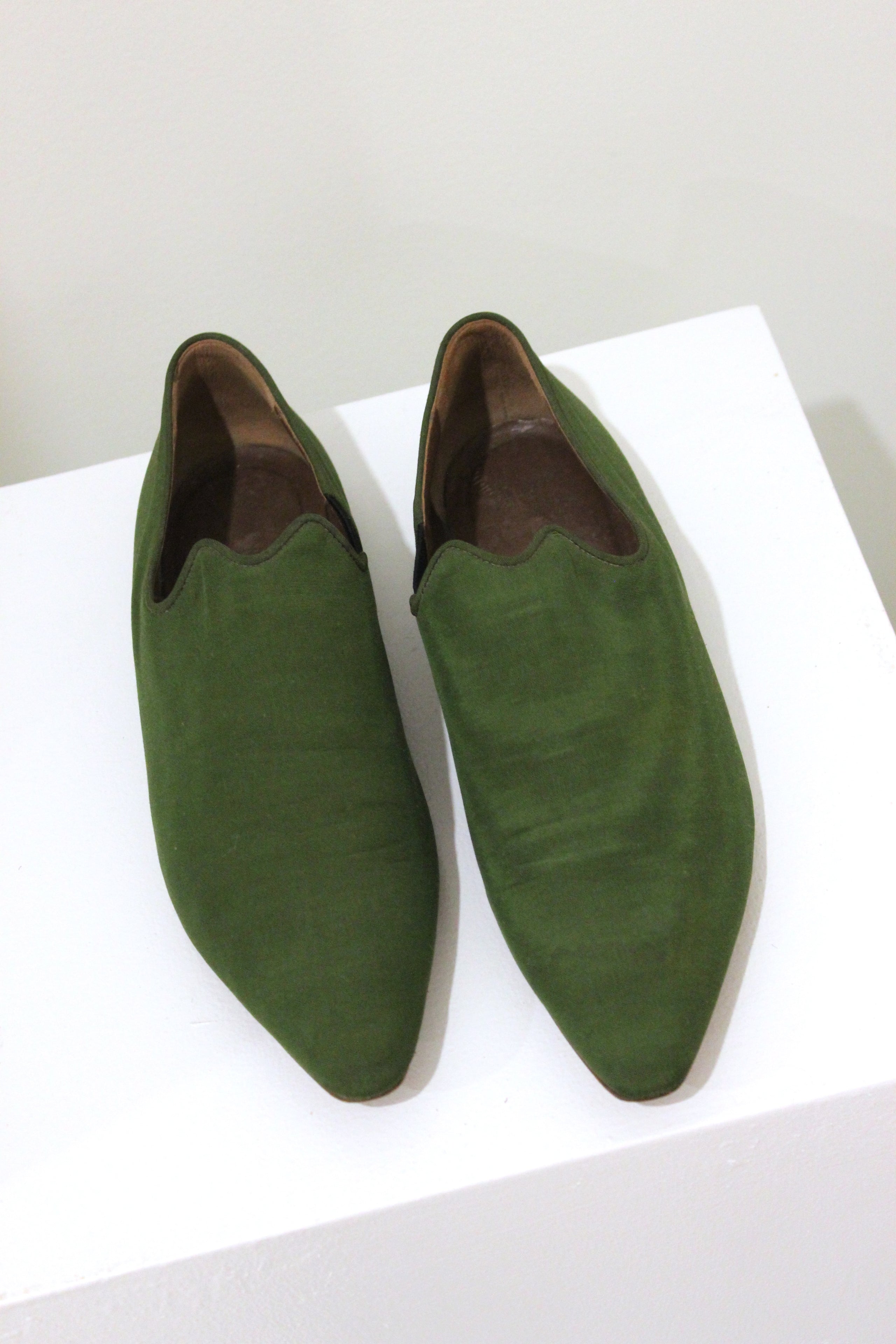 Green Taffeta Shoes by Romeo Gigli 1988 - 1992
