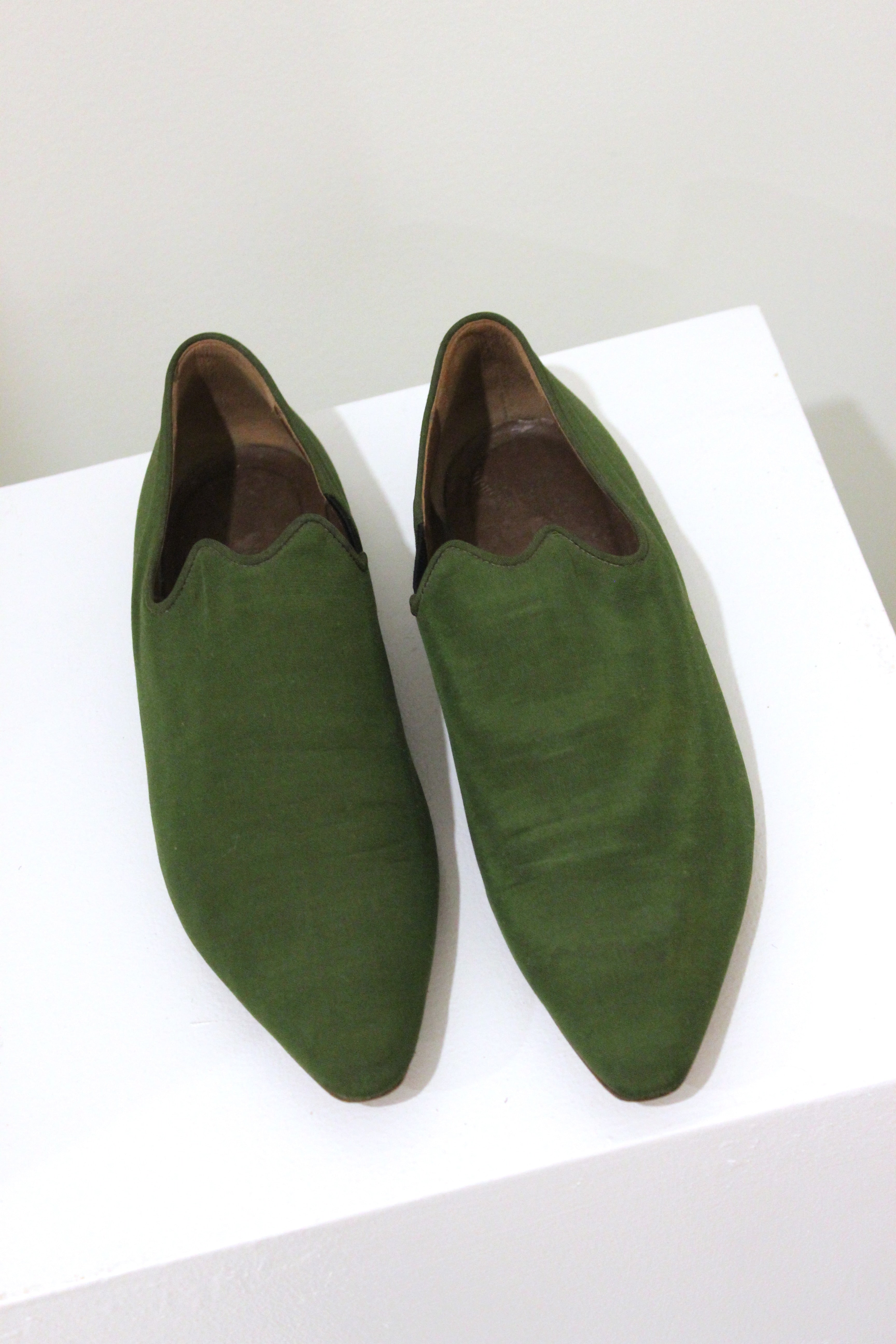 Green Taffeta Shoes by Romeo Gigli 1988 - 1992