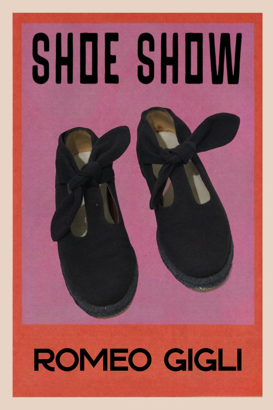 Black Canvas Shoes by Romeo Gigli 1988 - 1992