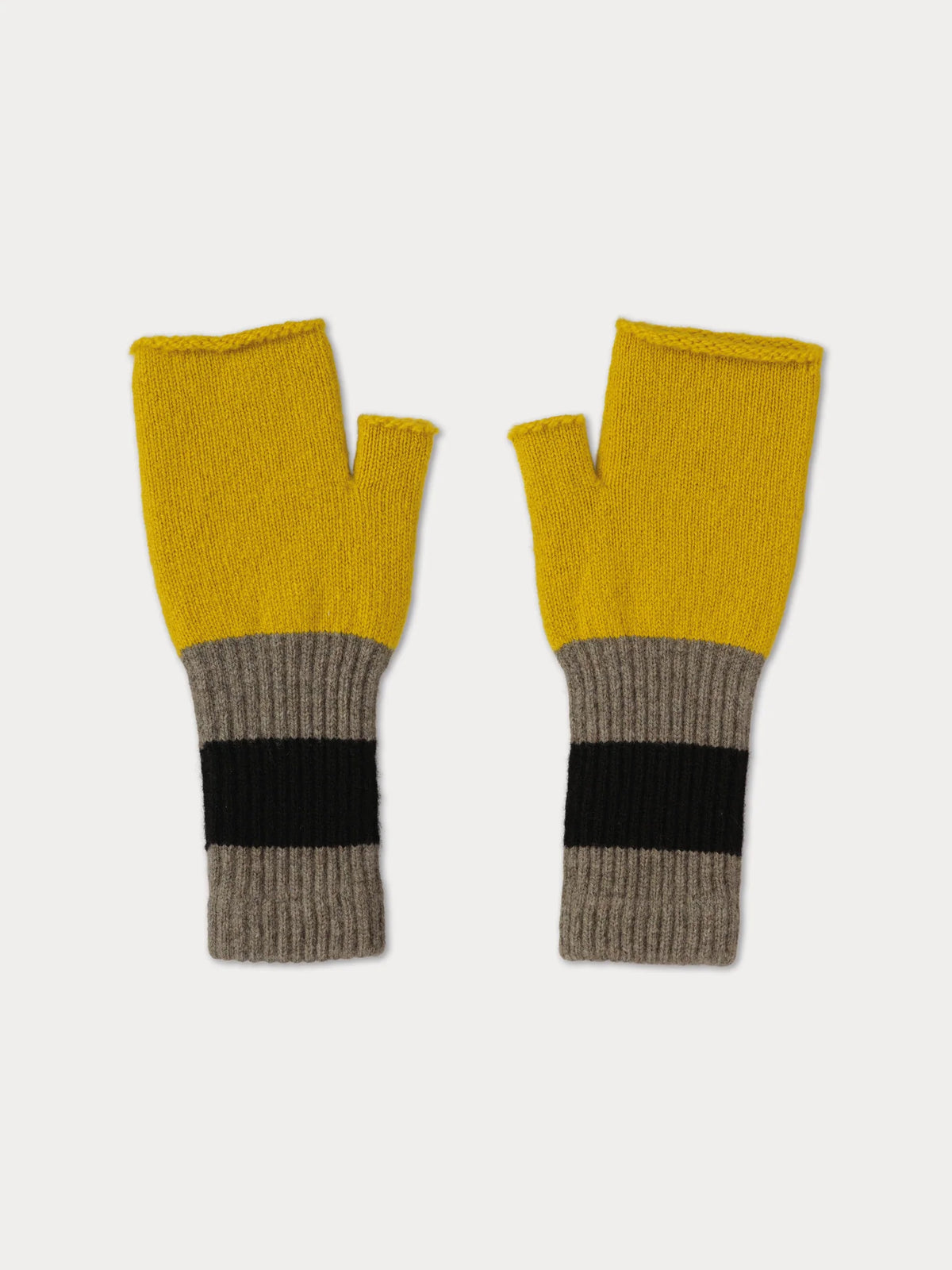 Fingerless Mittens in Tumeric