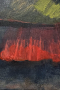 Lying Down Figure as Aurora Borealis