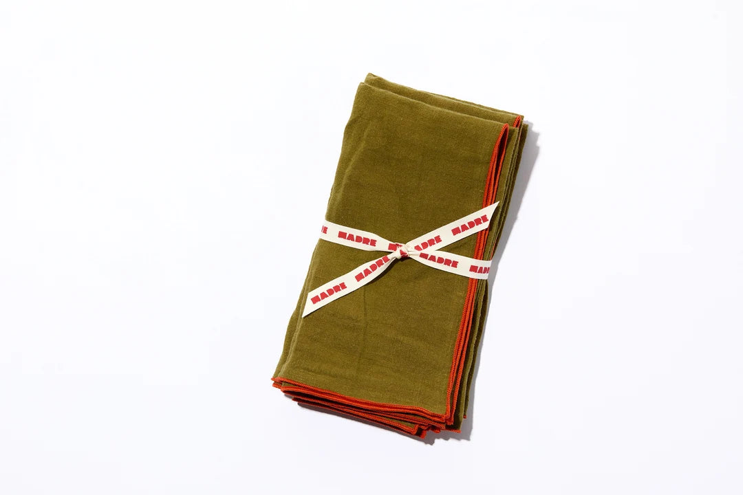 MADRE Linen Napkin Set - Pea Shoot