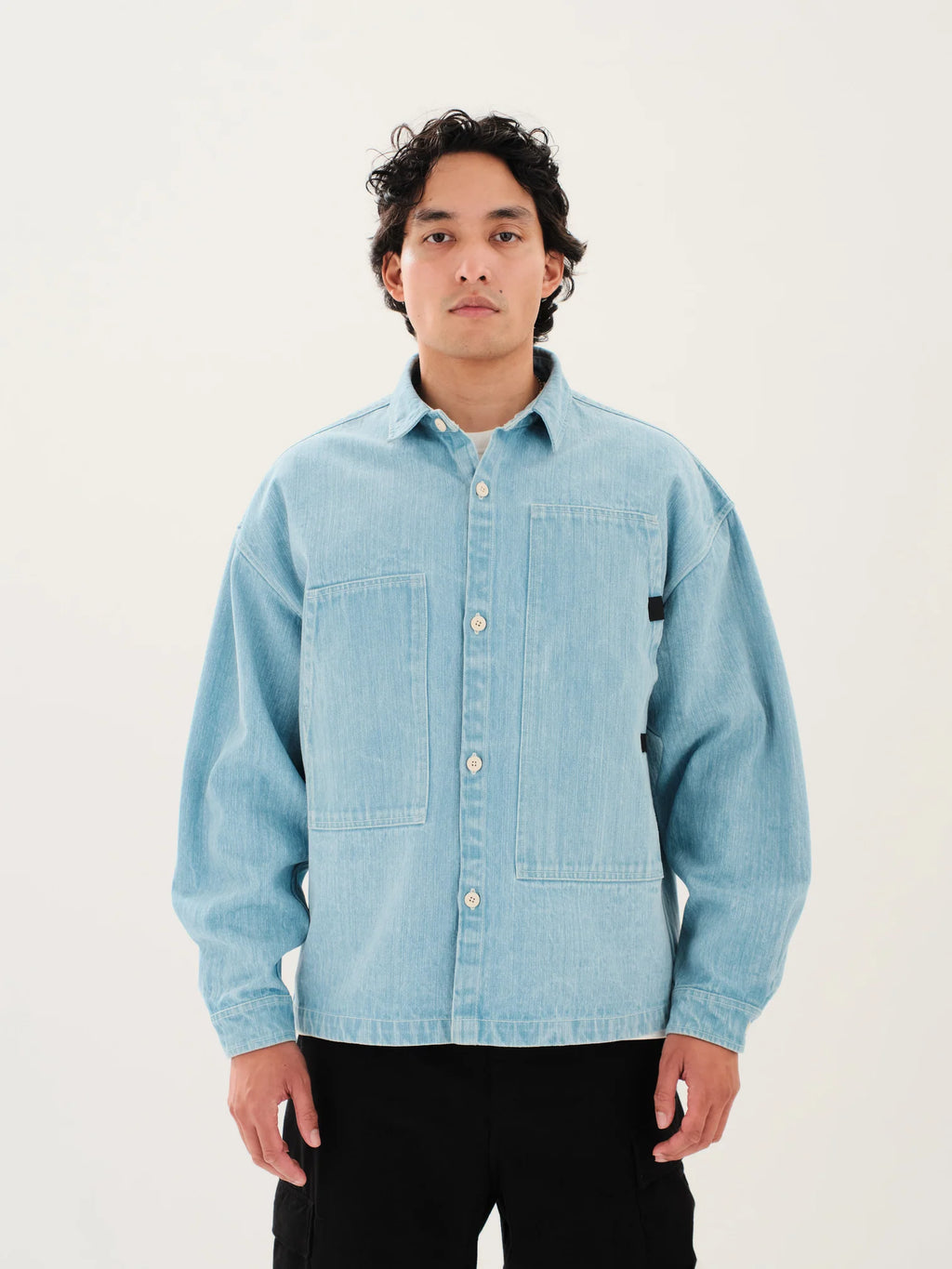 MS-109 Research Shirt in Washed Denim