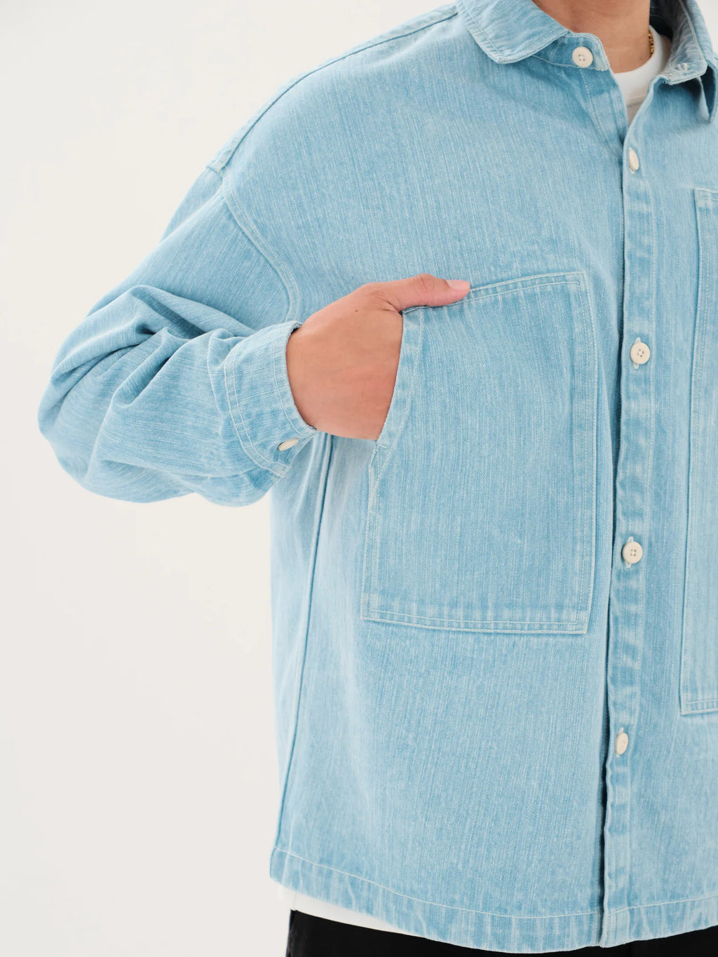 MS-109 Research Shirt in Washed Denim