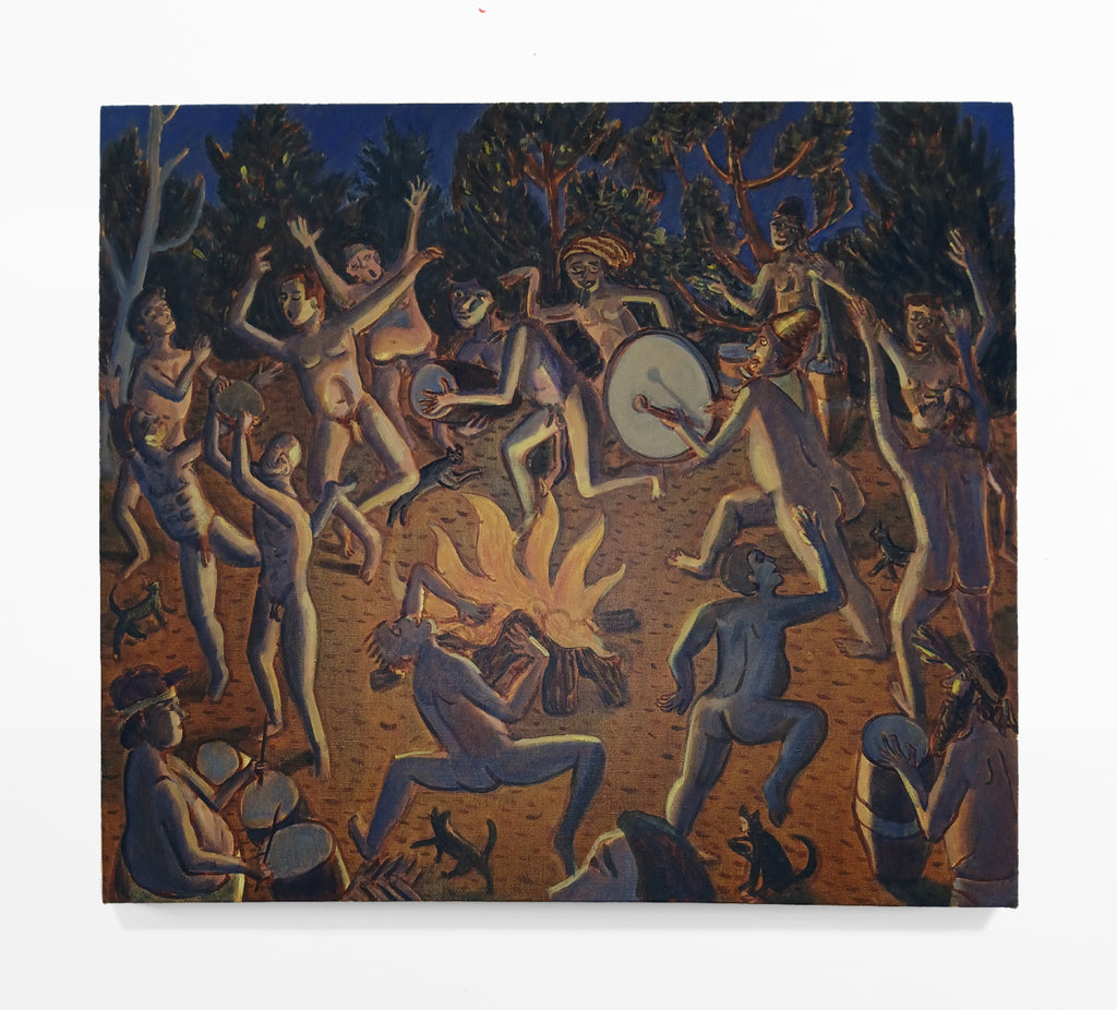 Alexander Noland | Men Dancing Around a Fire
