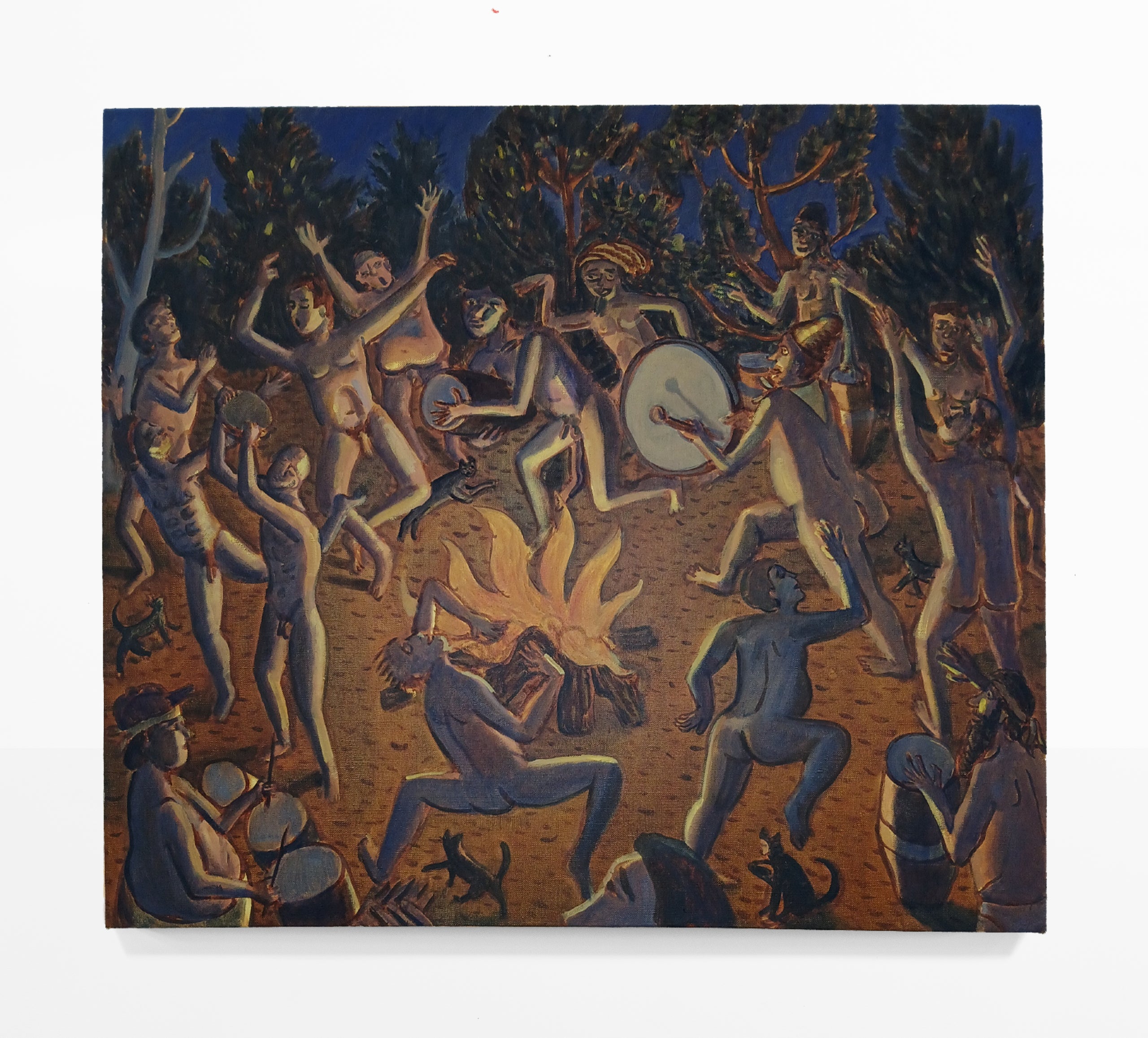 Alexander Noland | Men Dancing Around a Fire