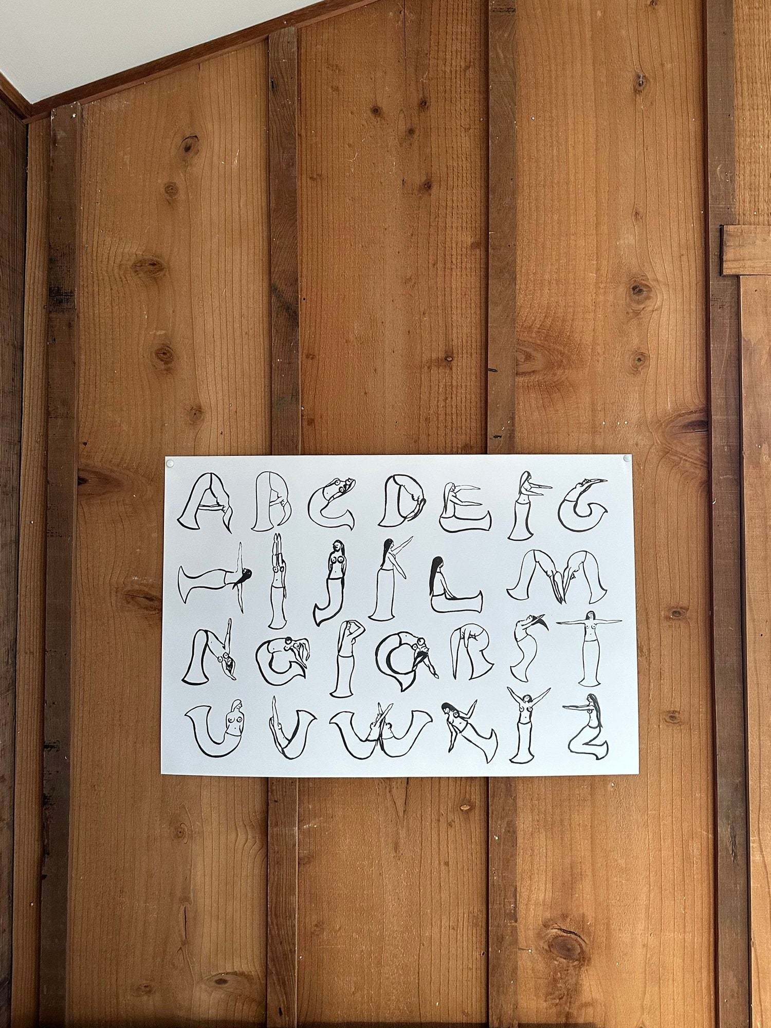Mermaid Alphabet Poster