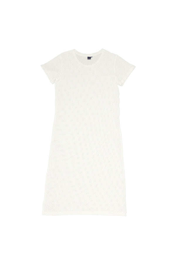 Mesh Sydney Dress in Washed White