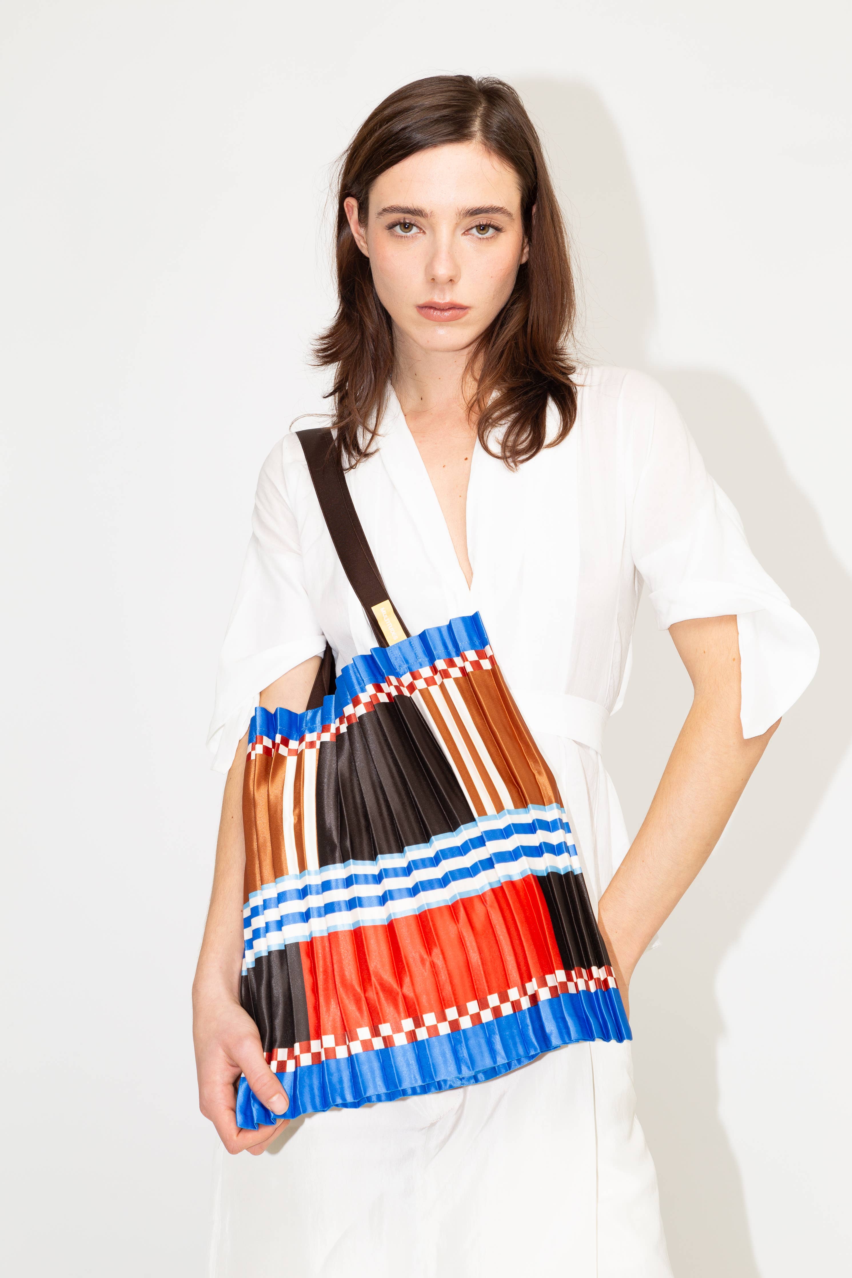 Pleated Tote Bag in Maddalena