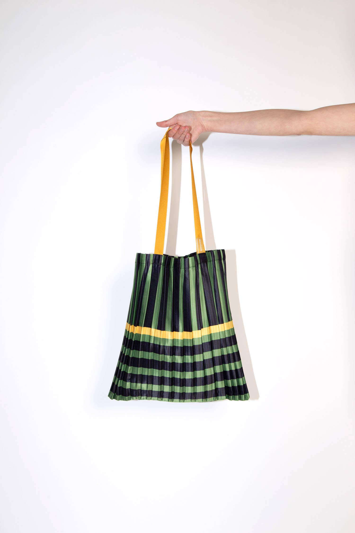 Pleated Tote Bag in Ravello Green