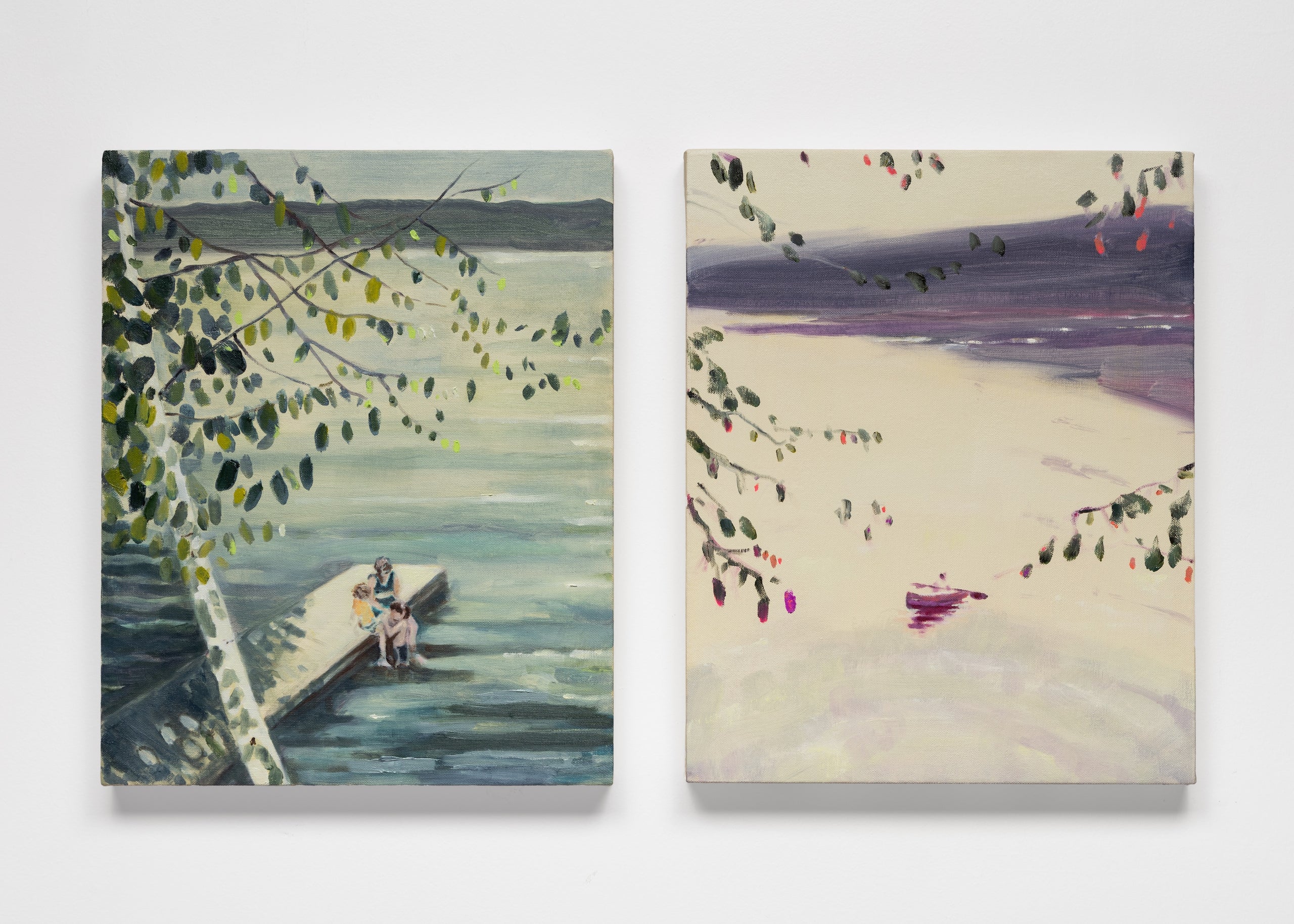 Nancy Friedland |  Silver Days + Golden Hours Diptych