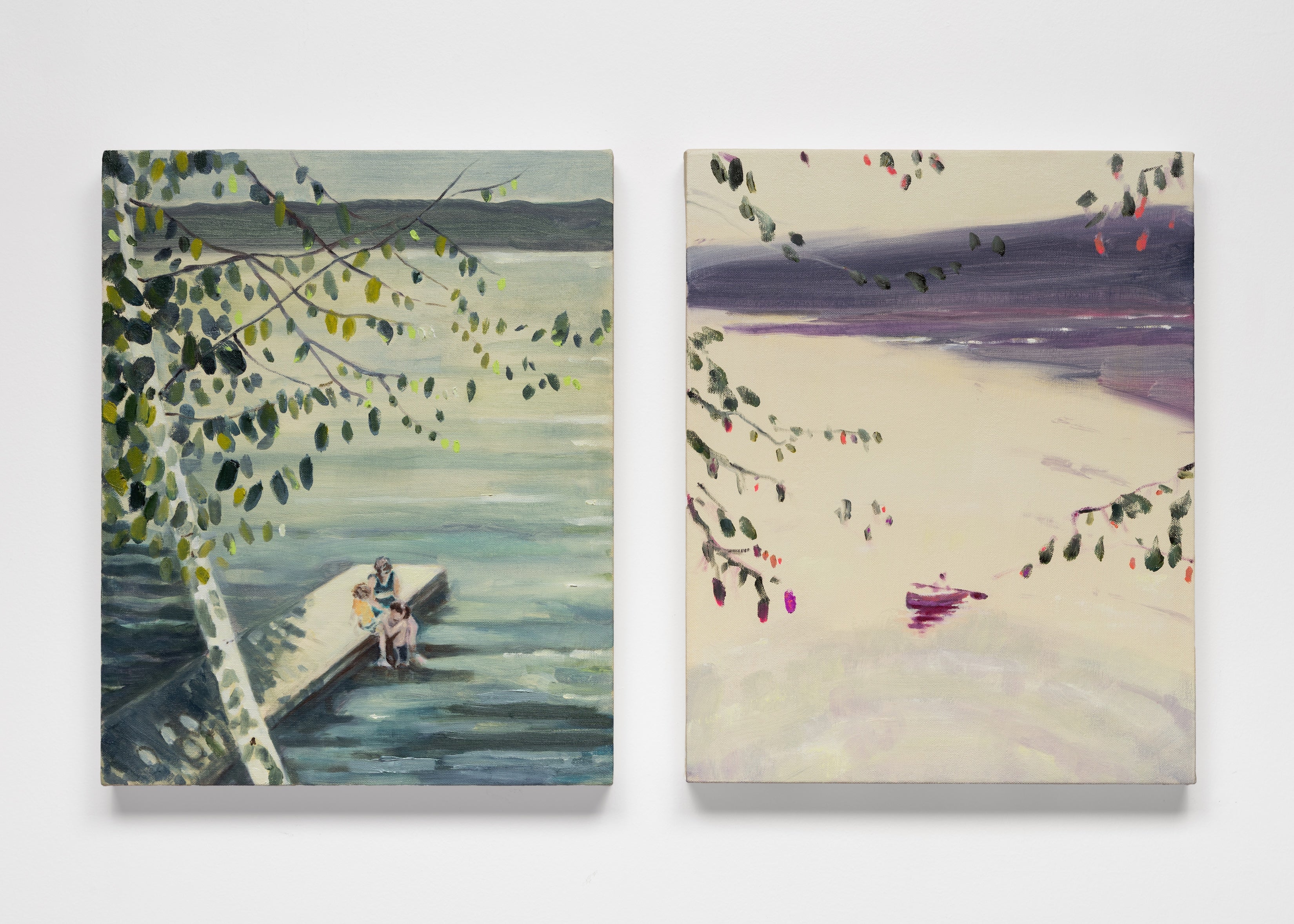 Nancy Friedland |  Silver Days + Golden Hours Diptych