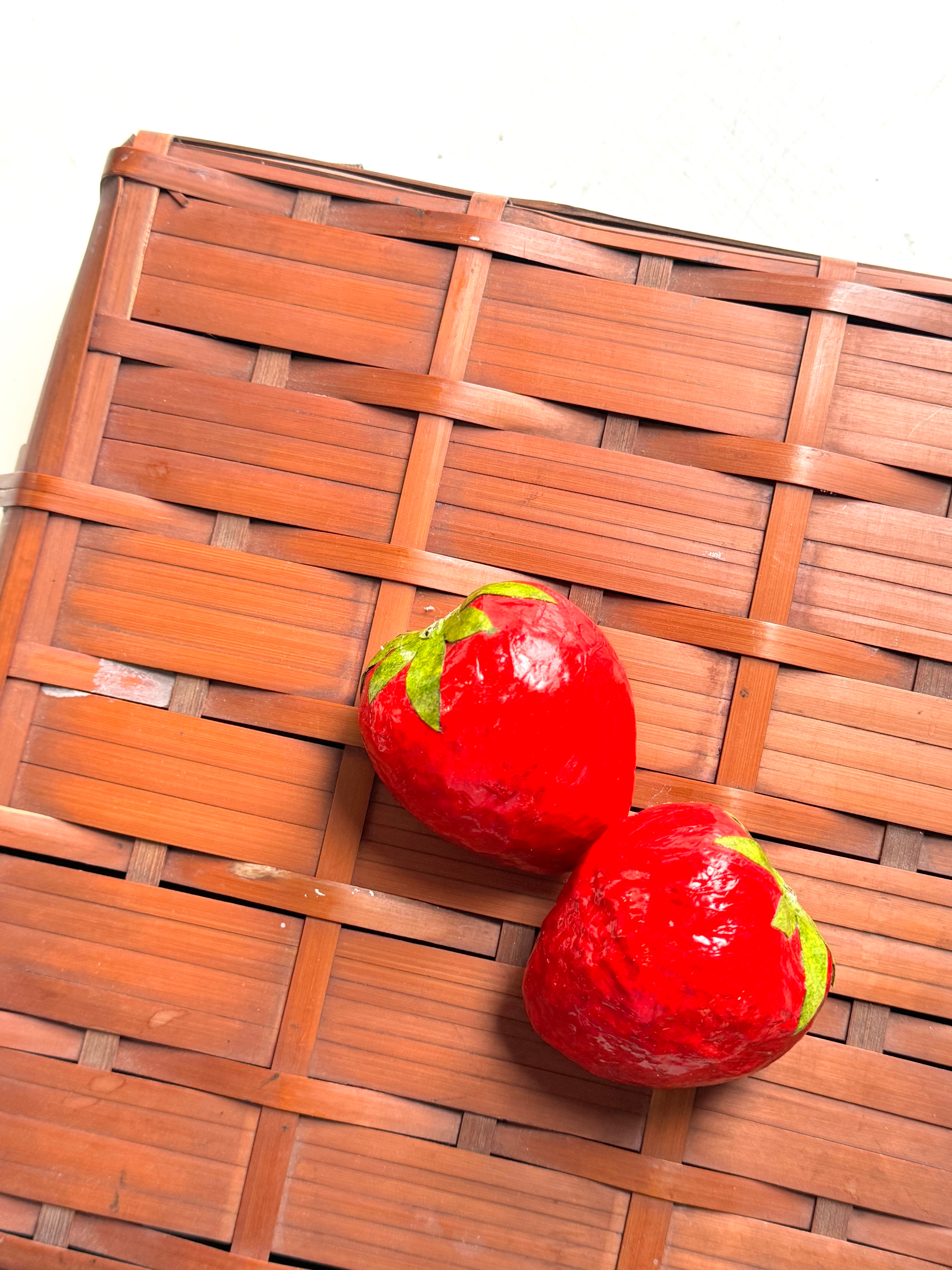Papier-mâché Strawberries
