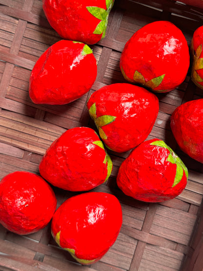 Papier-mâché Strawberries