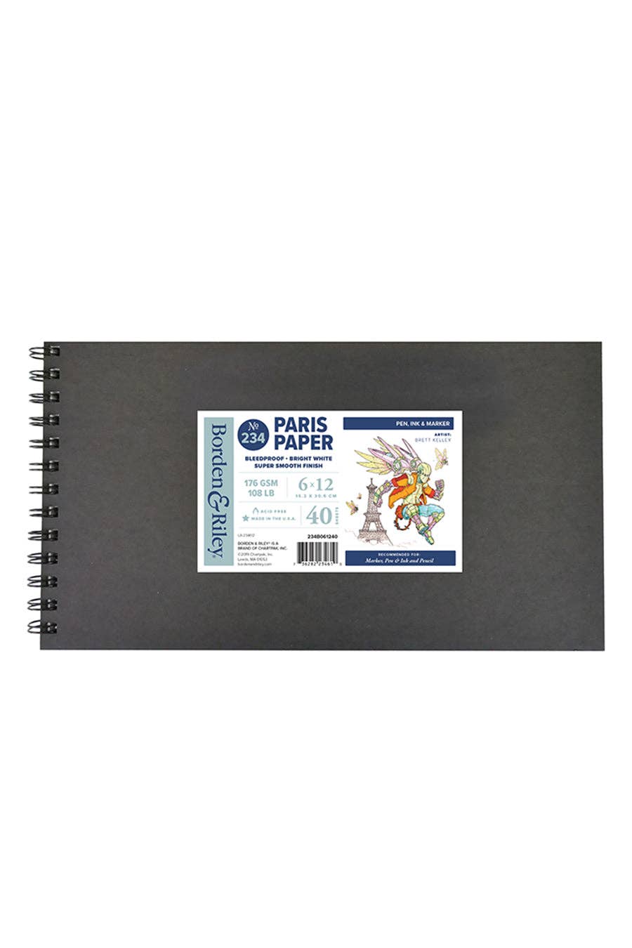 Paris Paper Hardcover Book - 6" x 12"