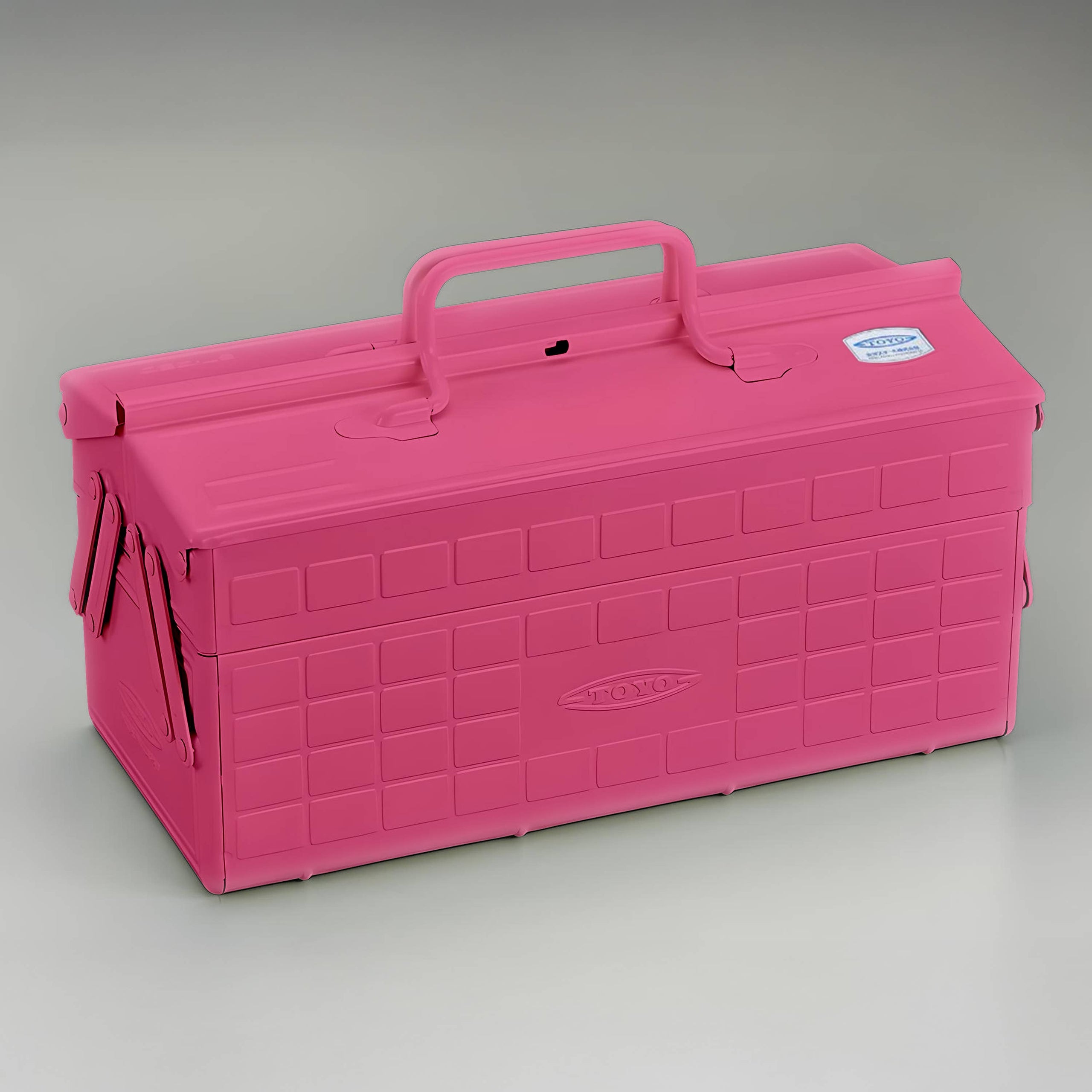 Steel Cantilever Toolbox in Shocking Pink