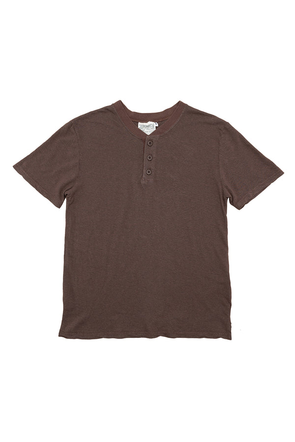 JUNGMAVEN | Pullman Henley Tee in Coffee Bean