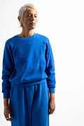 The Shrunken Sherpa Crewneck Sweatshirt in Yves Klein Blue