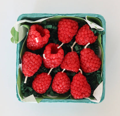 Raspberry Birthday Candles