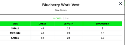Blueberry Work Vest