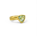18K + Green Tourmaline Faceted RIng