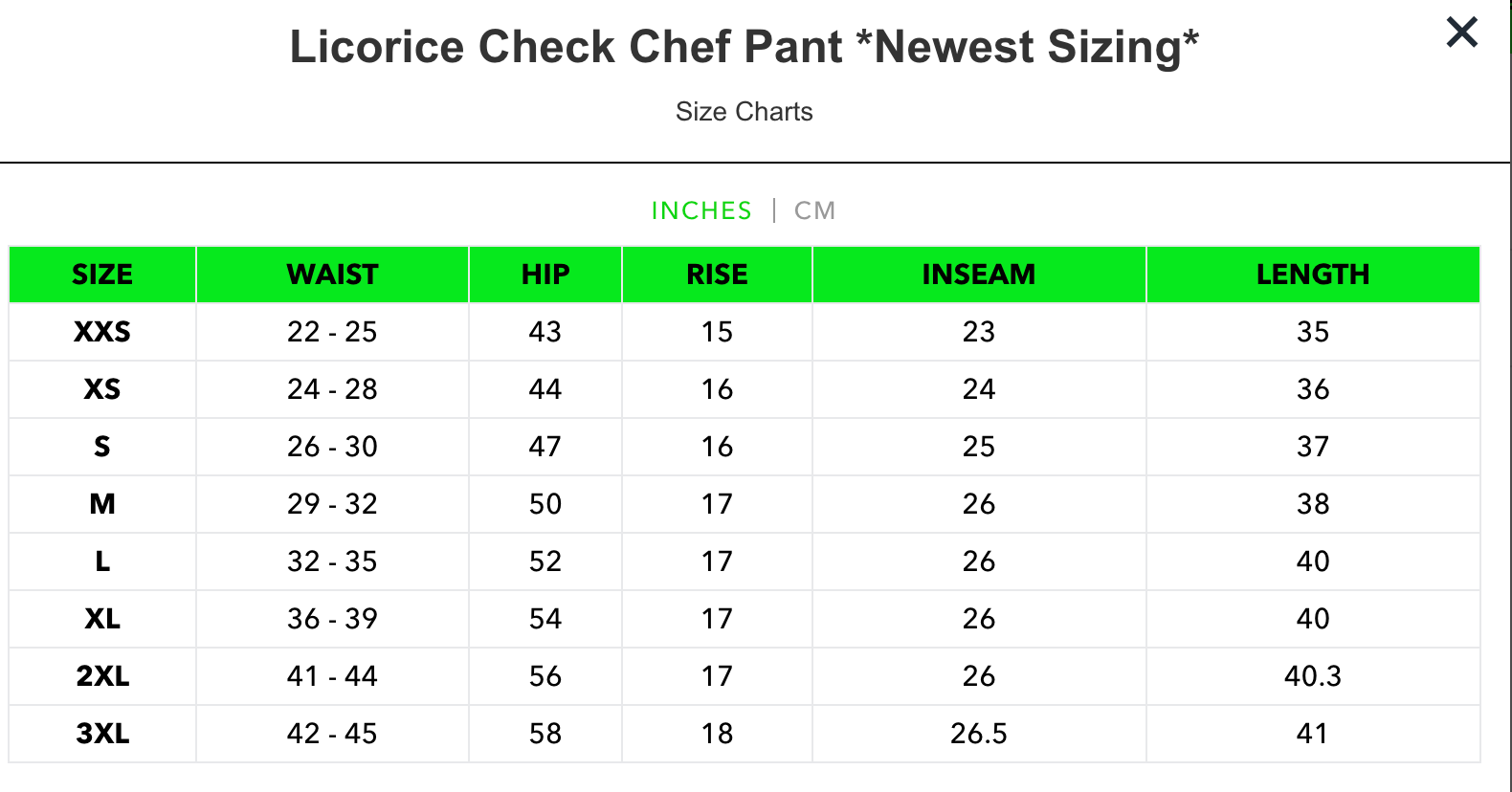 Licorice Check Chef Pant