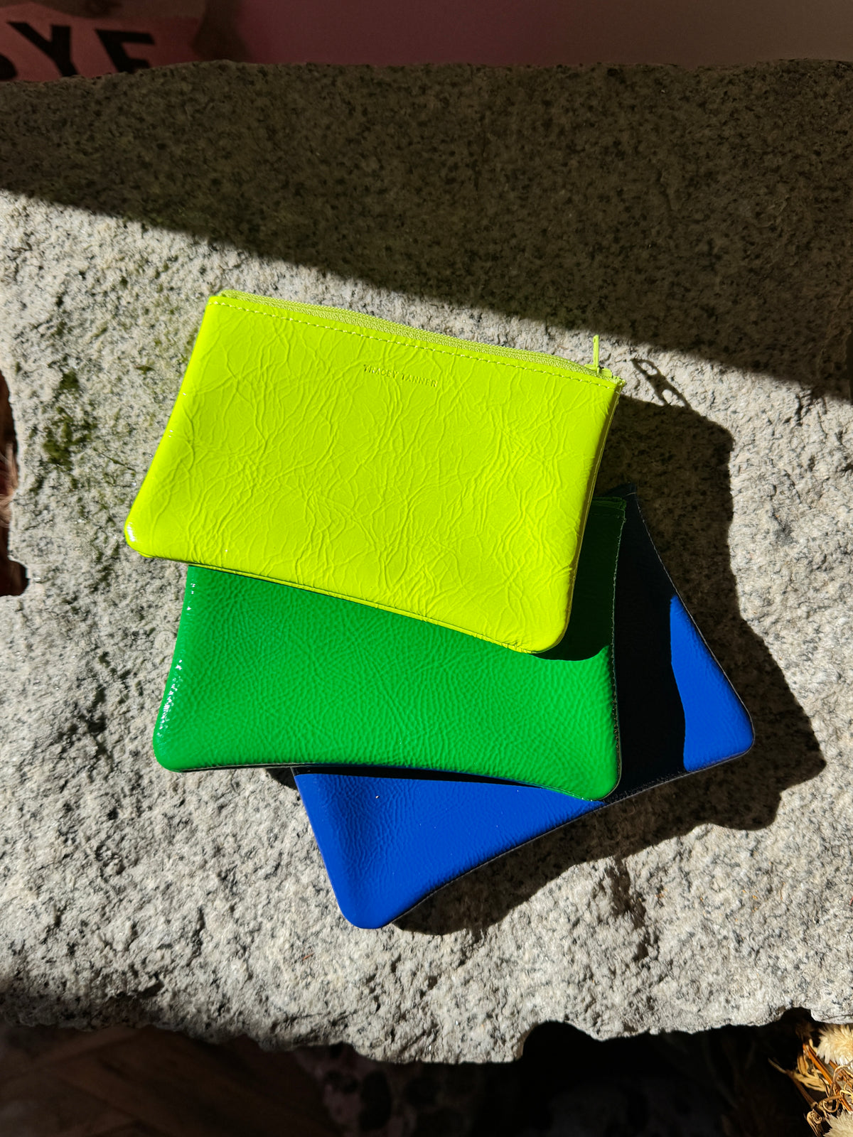 Small Zip Pouch: Candy Patent Cerulean