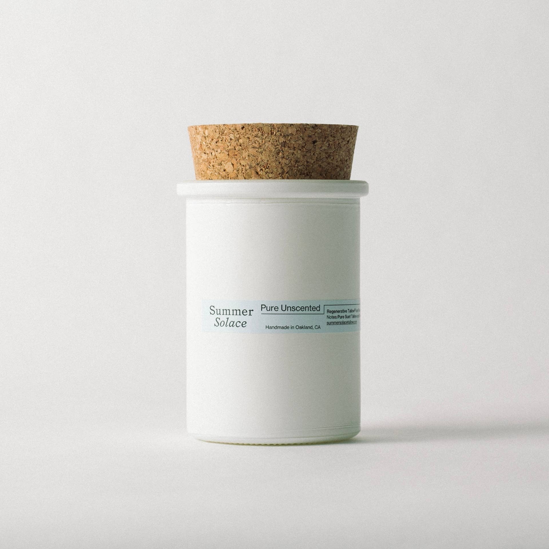 Pure Unscented Suet Tallow and Beeswax Candle